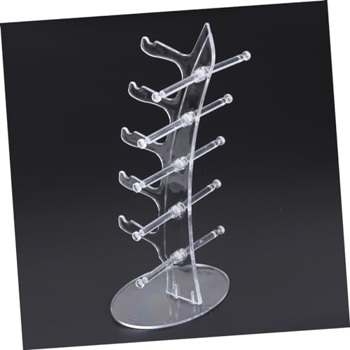 ULTECHNOVO 5pairs Transparent Acrylic Sailboat Glasses Display Stand Rack for Sunglasses and Eyeglasses Home Use and Glasses Shop Showcase