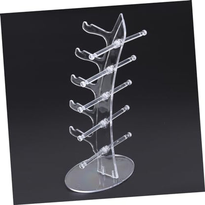 ULTECHNOVO 5pairs Transparent Acrylic Sailboat Glasses Display Stand Rack for Sunglasses and Eyeglasses Home Use and Glasses Shop Showcase