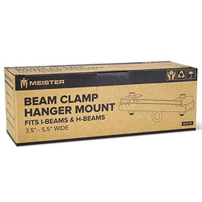 Meister Beam Clamp Hanger Mount for Heavy Bags & Overhead Gear | Commercial-grade low-profile ceiling mount for I-Beams & H-Beams. For boxing punching bags, suspension straps & more - style: Beam Flange Width: 3.5" - 5.5" (9 - 14cm)