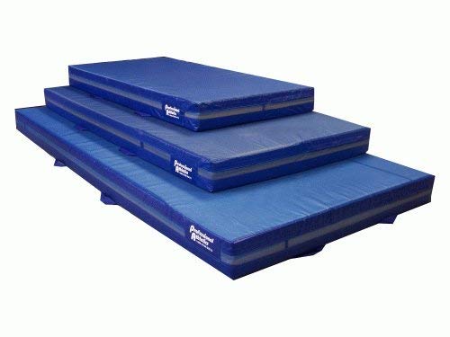 Team Sports 8" Gymnastics Skill Training Mat, 4'x8'x8", Blue Vinyl