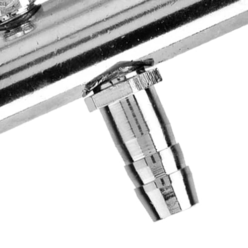 Aquarium Air Valve, Air Splitter Aquarium Tubing Connectors, Steel Aquarium Air Pump Accessories, Aquarium Aalve Aplitter for Fish Tank Air Pumps (8 to 4mm Two-Hole Splitter Head)