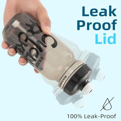 ROCKBROS Bike Water Bottle 20oz-25oz Squeeze Cycling Water Bottle BPA Free - color: 25oz Blue Transparent, style: 1 Pack