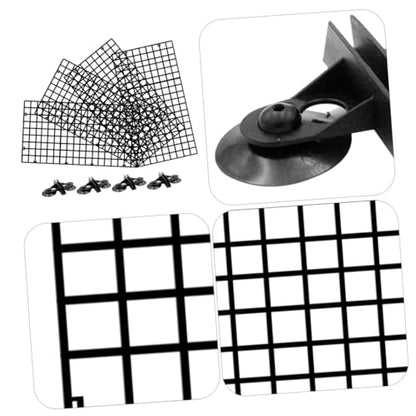 TEHAUX 1set Aquarium Isolation Panel Lattice Plate Black Spliced Divider Cups Easy to Install Fish Tank Divider for Breeding and Separation