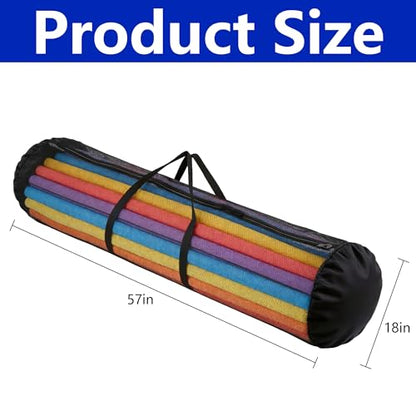 Pool Noodle Storage Bag, Oxford Portable Mesh Pool Noodles Organizer with Zipper, Swimming Float Mesh Bag for Water Toys Swim Tool and Accessories Organization