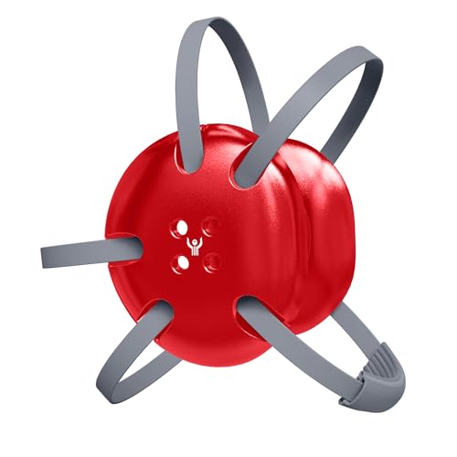 | Wrestling Classic Headgear | Earguard Adult Grappling Head Gear | Adjustable Ear Guards Silver Straps - style: Varsity Red w/ Silver Straps