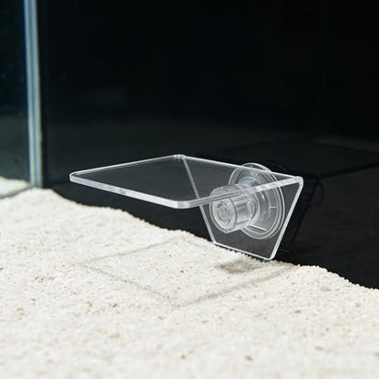 Aquarium Floating Shelf: Fish Tank Acrylic Ledge Plants Holder with Suction Cup - 4x3.2x2in Transparent Ledge for Aquarium Coral Aquatic Plants Moss - size: 10.00X8.00X5.00CM