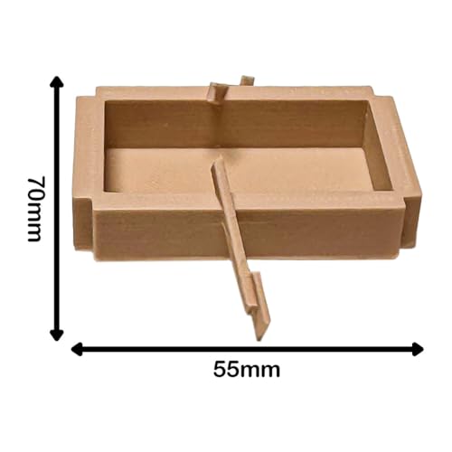 Floating Wooden Boat Styled Tank Decor – Block Game Themed Floating Ornament for Aquariums & Terrariums (Brown)