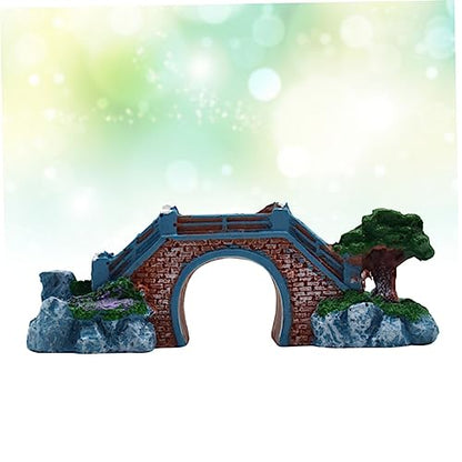 FOMIYES Realistic Resin Bridge for Aquarium Fish Tank Ornament Sturdy Elegant Easy to Clean for Both Freshwater Saltwater