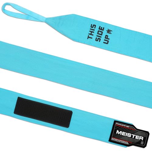 Meister Junior 108" Semi-Elastic Hand Wraps for MMA & Boxing (Pair) - color: Turquoise