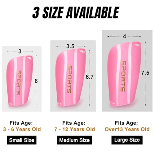 XZQTIVE Soccer Shin Guards with Shin Sleeves and Soccer Socks, Football Shin Pads Set for Kids Youth and Adult - color: light pink, size: L(Youth/Adult)