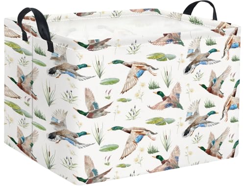 Rectangular Kids Basket Baby Girl Basket Fabric Storage Bin Organizer Box Room Decor(Duck) - color: Duck