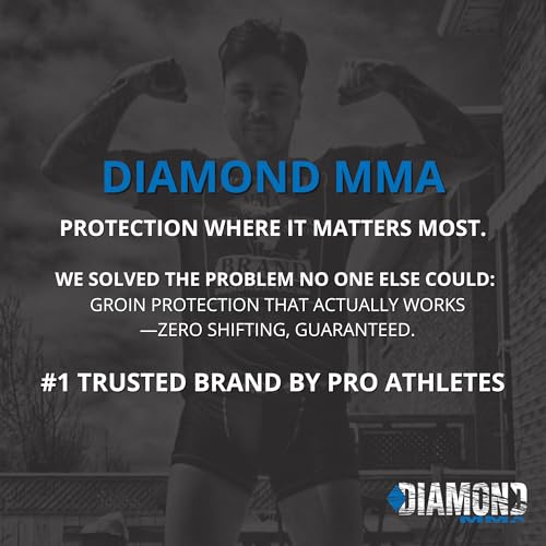 Diamond MMA Compression Jock Short with Built-in Jock Strap & Athletic Cup Groin Protection System - size: Large, style: Adult