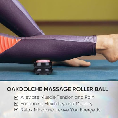 5-Pack Massage Roller Balls Set – Ergonomic Muscle Relief Massage Tools for Full Body Deep Massage (Blue/Green/Pink/Purple/Gray), 5 Individual Gift Boxes