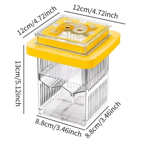Guppy Breeder Box Acclimation Case Detachable Clear Frame Aquarium Supplies Fish Tank Divider Fishtank Breeder for Home Use, Yellow