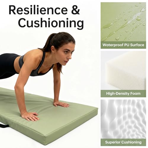Foldable Yoga Mat - color: Green