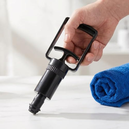 Baluue Handheld Vacuum Cupping Pump Replacement Suction Handle Manual Body Massage Tool Accessory for Vacuum Cups, Ergonomic Grip Pump Device, Black
