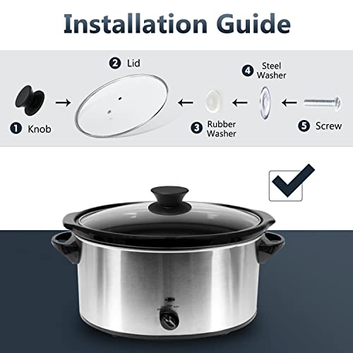 Walfos 2 Pack Universal Silicone Pot Lid Replacement Knob, Heat Resistant Pan Lid Holding Handles,BPA Free, Dishwasher Safe, Great for Slow Cookers, Skillets and Kitchen Cookware Covers