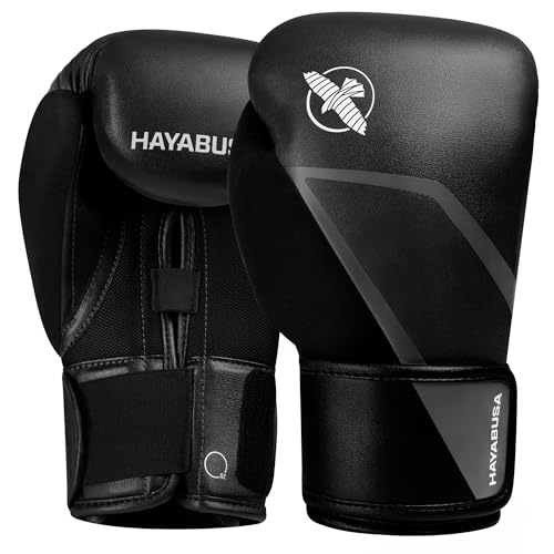 Hayabusa E1 Boxing Gloves for Men and Women - color: Black/Grey, size: 12oz