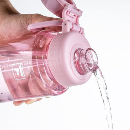 Fanhaw 32 oz Clear BPA-Free Tritan Water Bottle with Fast-Flow Spout Lid, BPA-Free & Leak-Proof Wide-Mouth Reusable Bottle for Gym, School & Office, Back to School Essentials (Cherry Blossom) - color: Cherry Blossom, style: 1 Pack
