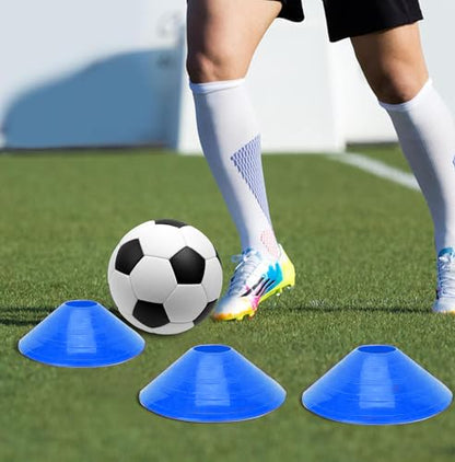 Adjustable Speed Training Hurdles Fitness & Speed Training Equipment with Agility Ladder - Plyometric Fitness & Speed Training – Hurdle/Obstacles for Soccer, Football, Track & Field - color: Blue