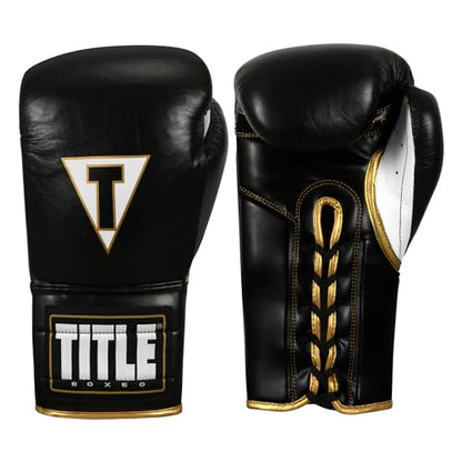 Title Boxeo Mexican Leather Lace Training Gloves Quatro - size: 18 oz
