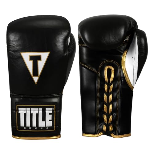 Title Boxeo Mexican Leather Lace Training Gloves Quatro - size: 16 oz