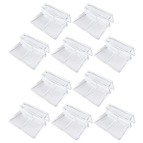 20pcs Acrylic Support Bracket for Fish Tank Covers Clips for Aquariums Easy Installation Compatible