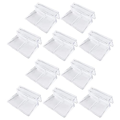 20pcs Acrylic Support Bracket for Fish Tank Covers Clips for Aquariums Easy Installation Compatible