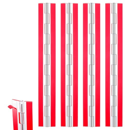 4 Pcs Acrylic Hinge Set, 300 mm Self-Adhesive Continuous Piano Hinge 12" Transparent Plastic Hinges for Aquarium Lid Box Cabinet Drawer Furniture DIY Display Stand