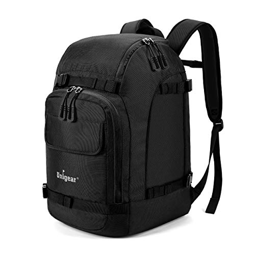Unigear Ski Boot Bag Backpack 50L/70L for Helmet, Goggles, Skis & Snowboard - color: Black, size: 50L