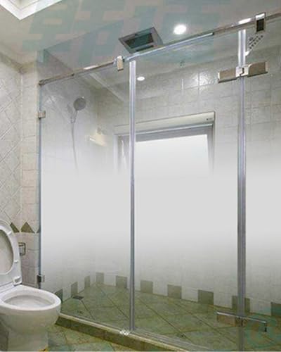 Shower Door Privacy Waterproof Film Two Way Frosted, Gradient Glass Film for Cabinets Meeting Room Windows, Window Cling for Privacy Aquarium(Style A,HxW 152x1500cm/4.9x49ft)