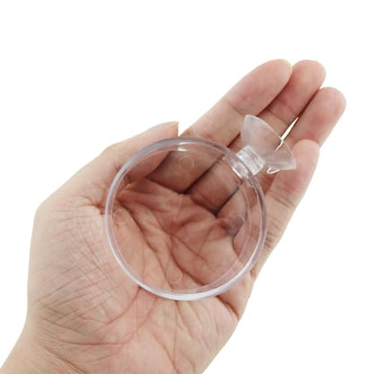 TAODAN 4PCS 65mm Fish Tank Feeder Transparent Acrylic Aquarium Feeding Tray Pet Supplies Ornamental Shrimp Feeding Areas