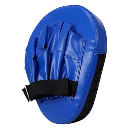 Boxing Pads Gloves Thick Adjustable Curved Focus Punching Training Hand - color: Blue