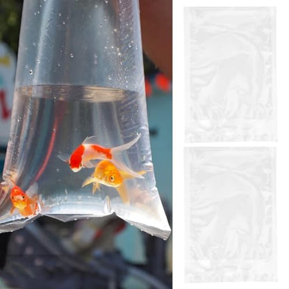 MAGICLULU 100pcs 15x22cm Sealable Live Fish Transport Bags Portable Oxygen Filling Fish Fry Pouches for Aquarium Shipping and Packaging