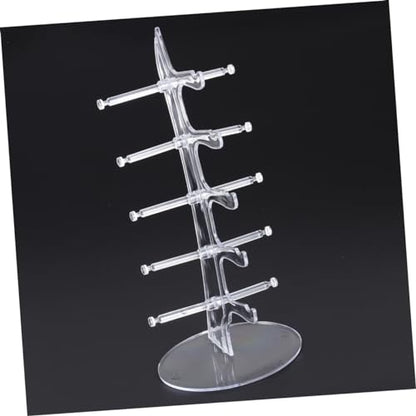 ULTECHNOVO 5pairs Transparent Acrylic Sailboat Glasses Display Stand Rack for Sunglasses and Eyeglasses Home Use and Glasses Shop Showcase