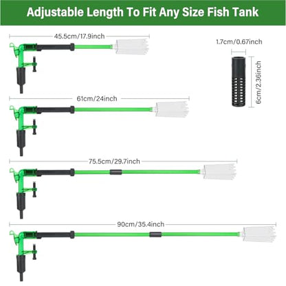 AQQA Aquarium Siphon Gravel Vacuum Fish Tank Cleaner kit,Stress Ball Python Water Changer,Extendable Length and Fixed On Fish Tank,Manually Water Changer Wash Sand S - size: S