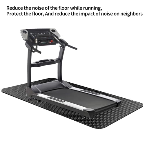 Treadmill Mat,Bike Mat Compatible with Peloton Bike Elliptical Treadmill,Folding Pad Exercise Equipment Under Exercise Trainer Pad for Stationary Indoor Spin - size: 84"L x 32"W x 0.3"Th