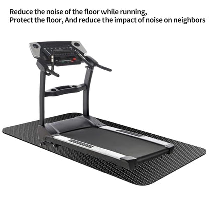 Treadmill Mat,Bike Mat Compatible with Peloton Bike Elliptical Treadmill,Folding Pad Exercise Equipment Under Exercise Trainer Pad for Stationary Indoor Spin - size: 84"L x 32"W x 0.3"Th