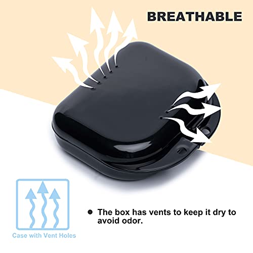 BOOMIBOO Retainer Case with Vent Holes, 4 Pcs Denture Cases