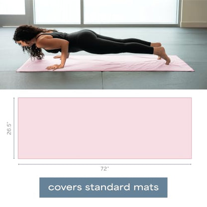 S&T INC. Aura Microfiber Yoga Mat Towel, 26.5" x 72", Pink - color: Pink