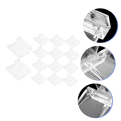 BESPORTBLE 32pcs Acrylic Aquarium Lid Clips Fish Tank Cover Bracket Easy Install Rimless Tank Support High Strength Clips for Fish Aesthetic