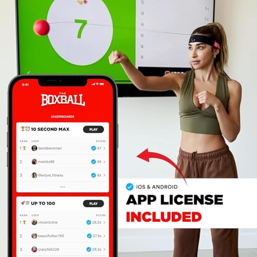 Boxbollen® Family 3 Pack Boxing Reflex Ball - Interactive Boxball App Integration - Hand Eye Coordination Training Ball - Boxing Equipment for Home -Christmas Gift for Family,Gift for Boxers, All Ages - size: Family Pack 3 Unit