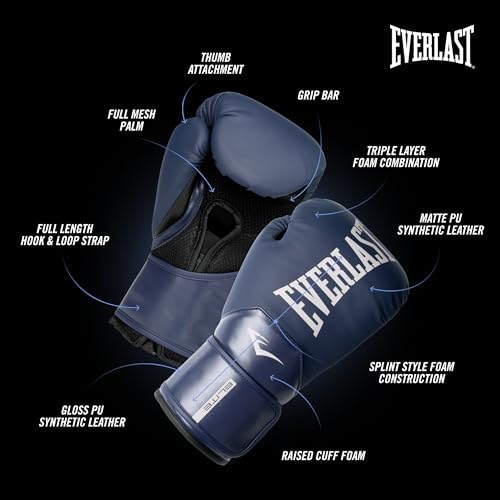 Everlast Elite 2 Boxing Gloves - color: Navy, size: 16 oz