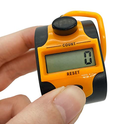 Tally Counter Digital LCD Electronic Handheld 5-Digit Number Count Clicker - color: Blue