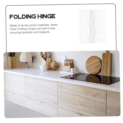 GLEAVI 2sets Folding Acrylic Hinges for Jewelry Boxes and Crafts Design Easy Installation Suitable for Furniture and Aquarium Covers