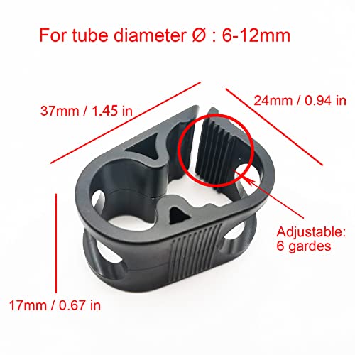 10PCS Black Adjustable Plastic Hose Clamps 6-12mm/1/4''-1/2'' Shut off Plastic Pinch Clamp Siphon Hose Flow Control Valve Laboratory Tube Clamp - size: Black for tube OD 1/4''-1/2'' (6-12mm)