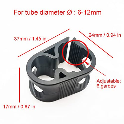 10PCS Black Adjustable Plastic Hose Clamps 6-12mm/1/4''-1/2'' Shut off Plastic Pinch Clamp Siphon Hose Flow Control Valve Laboratory Tube Clamp - size: Black for tube OD 1/4''-1/2'' (6-12mm)