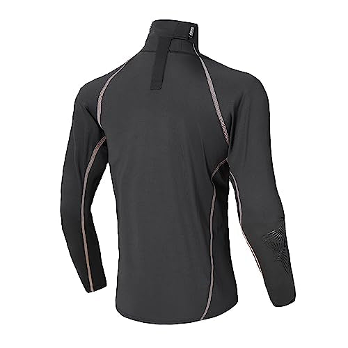 EALER Hockey Compression Shirt with Neck Guard, Neck Protect Long Sleeve Shirt - color: Shirt-man, size: XX-Large