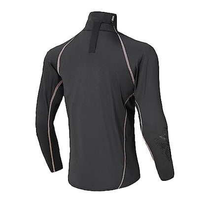 EALER Hockey Compression Shirt with Neck Guard, Neck Protect Long Sleeve Shirt - color: Shirt-man, size: XX-Large