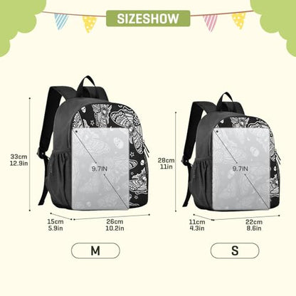 Toddler Backpack Gothic Skull Moth Waterproof Mini Backpack Boys/Girls Cute Small Backpack Kindergarten Pre School Bags (S) - color: Gothic Skull Moth, size: Small